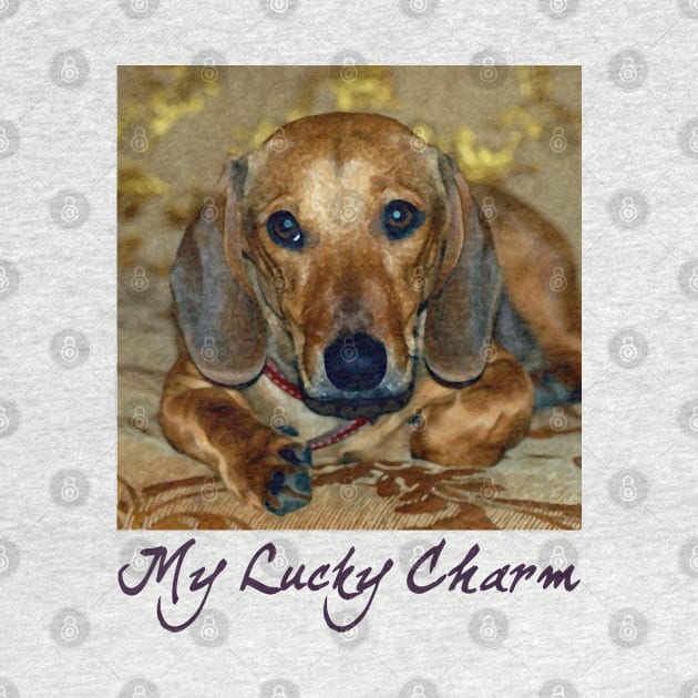 My Lucky Charm Dachshund Dog by EDDArt